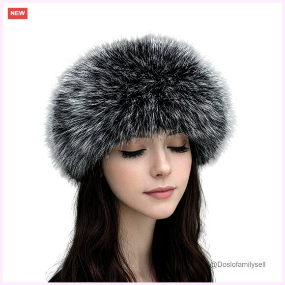 Luxury Faux Fur Headband Ear Warmer Winter Accessory Unisex